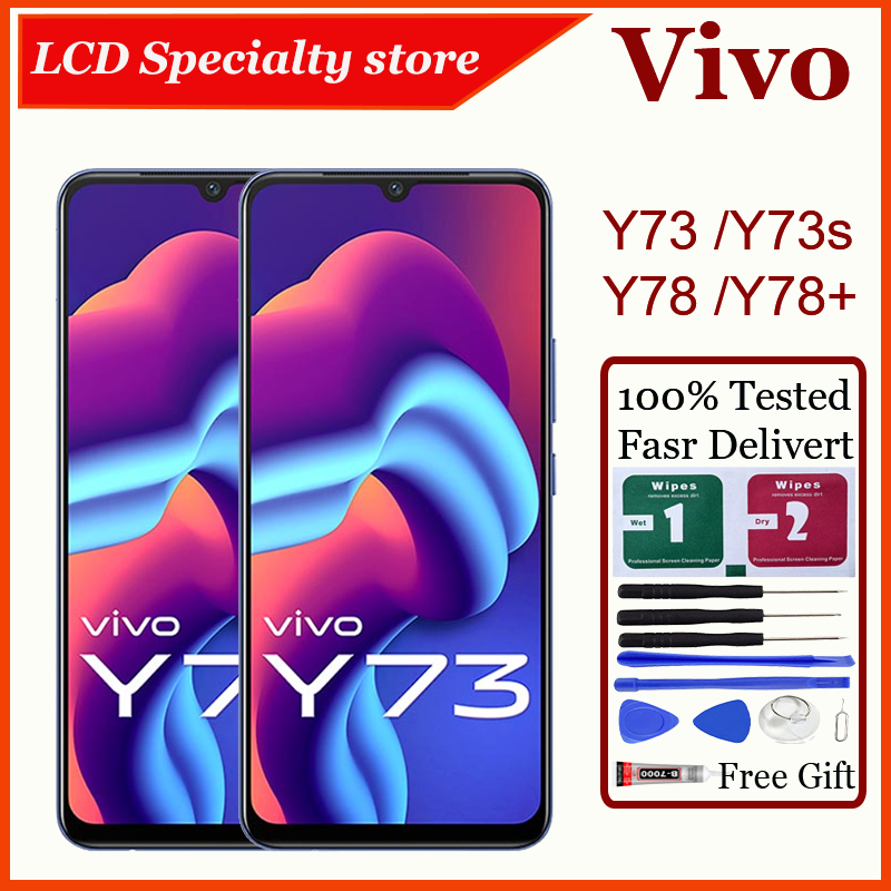 AMOLED สําหรับ Vivo Y73 Y73s Y78 Y78 + จอแสดงผล LCD หน้าจอสัมผัสเปลี่ยน