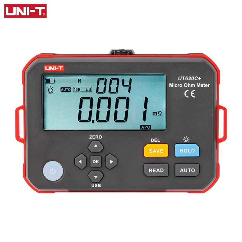 UNI-T UT620C+ Micro Ohm Meter 4 สาย DC Low Resistance Tester 0.001mΩ~300kΩ Micro Ohm Meter
