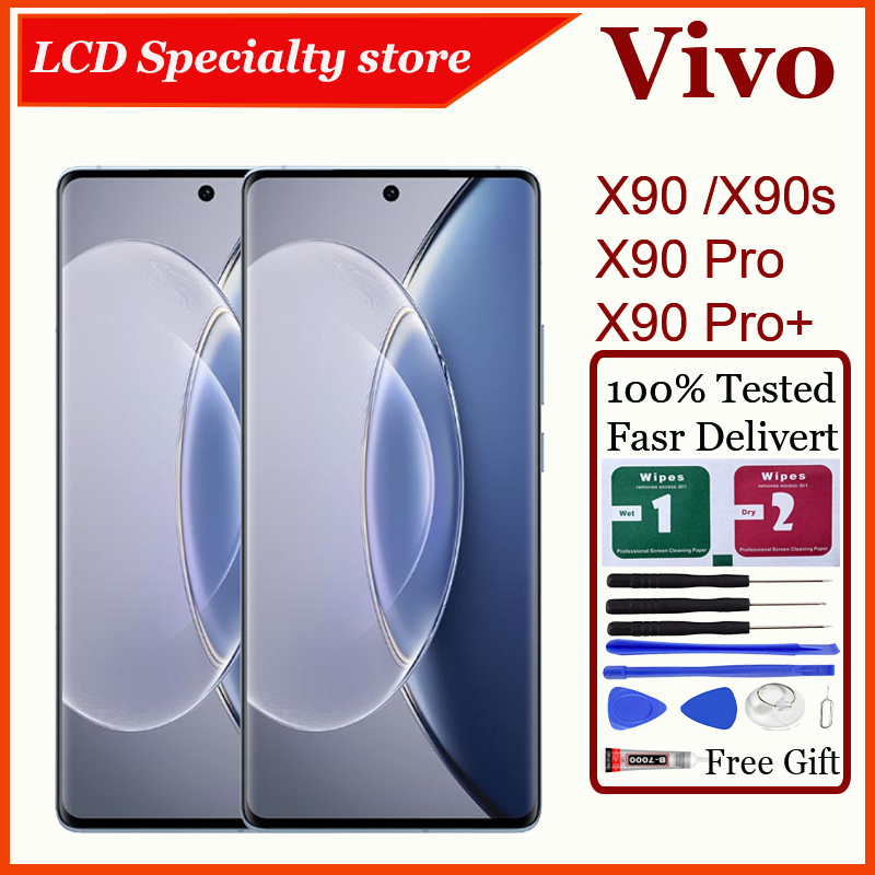 AMOLED สําหรับ Vivo X90 X90s X90 Pro X90 Pro Plus จอแสดงผล LCD หน้าจอสัมผัสเปลี่ยน