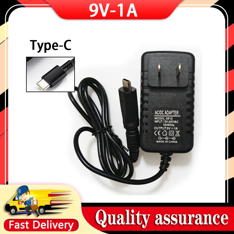 ใหม่ 9V 1A Type-C AC DC Power Adapter Charger สําหรับ LED เครื่องนวดอุปกรณ์ความงาม