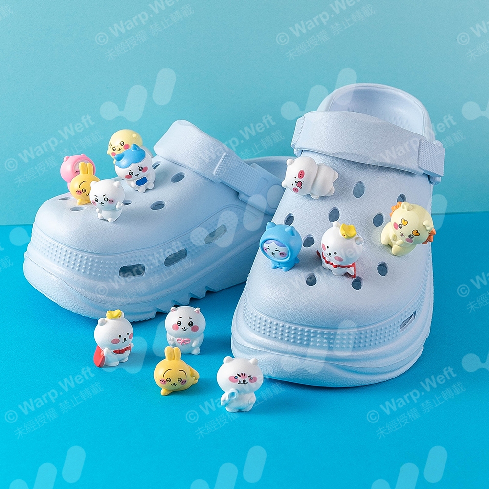 เครื่องประดับรองเท้า Chiikawa สำหรับรองเท้าแตะและClog สไตล์การ์ตูน ใช้งานได้ทั้งเพศ