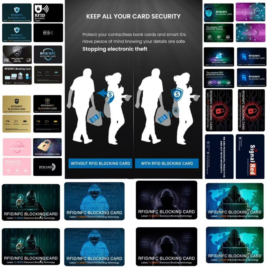 2 ชิ้น/เซ็ต RFID Blocking Card สไตล์ใหม่ล่าสุด One Card ป้องกันยางกระเป๋าสตางค์ NFC Debit บัตรเครดิต