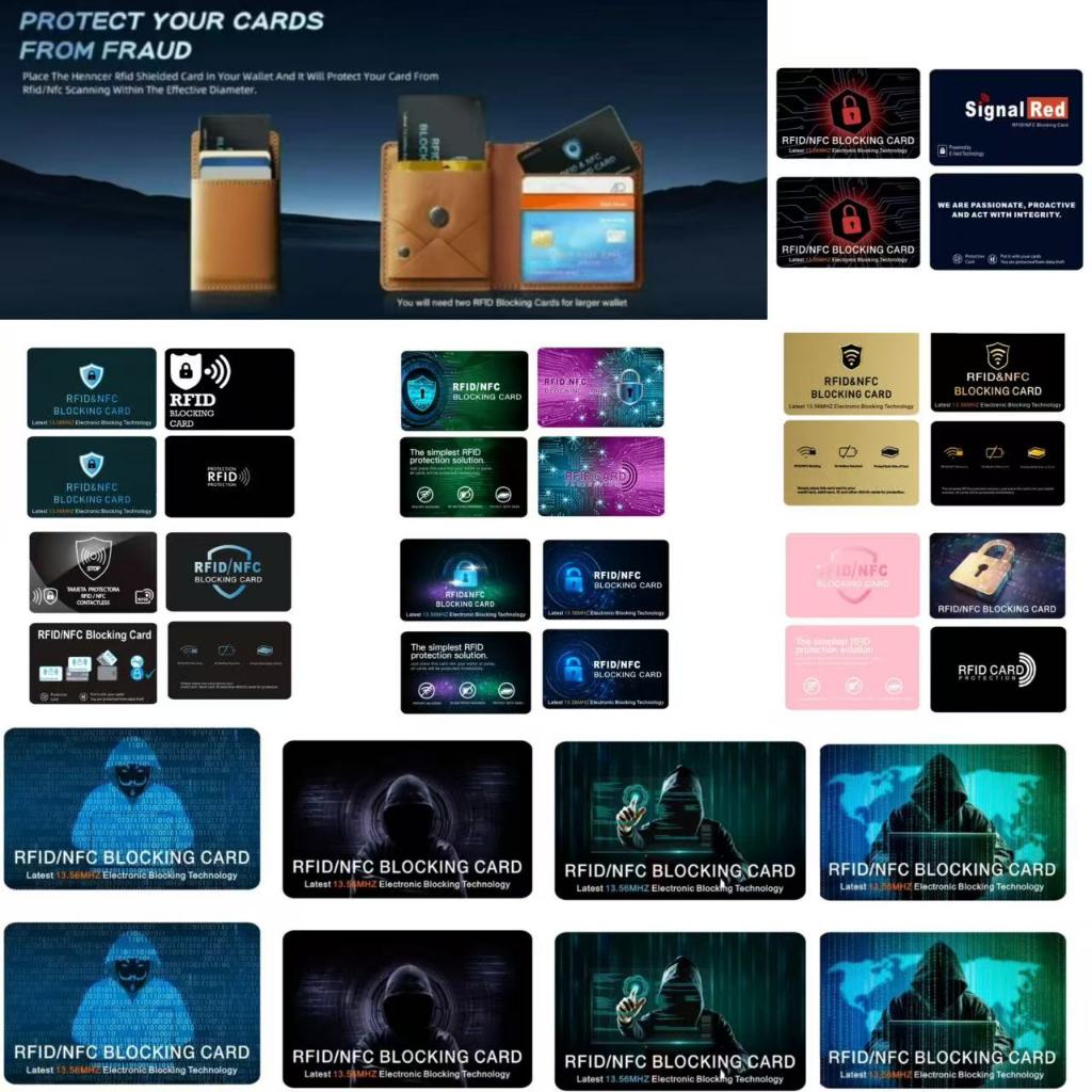 ทั้งชุดใหม่ล่าสุดหนึ่งการ์ดปกป้องยางกระเป๋าสตางค์ NFC Debit บัตรเครดิตหนังสือเดินทาง Protector RFID 
