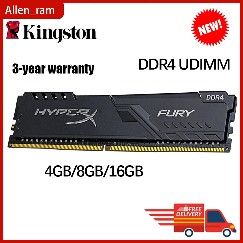 Kingston HyperX Fury DDR4 PC RAM 4GB 8GB 16GB DDR4 2133Mhz 2400Mhz 2666Mgh 3200MHz HX436C18FB3/16 หน