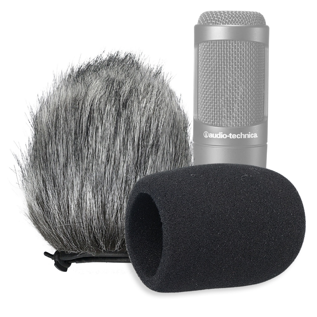 กระจกและฝาครอบโฟม,ในร่มกลางแจ้งไมโครโฟน Wind Muff สําหรับ Audio-Technica AT2020, AT2020USB, AT2020US