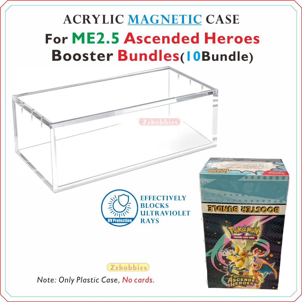 เคสแม่เหล็กอะคริลิคสําหรับ ME2.5 Ascended Heroes Booster Bundles(10Bundle)