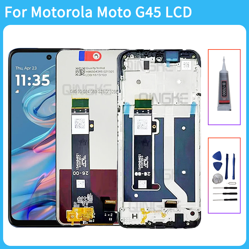 สําหรับ Motorola Moto G45 จอแสดงผล LCD Touch Screen Digitizer Assembly สําหรับ Moto G45 LCD กรอบ