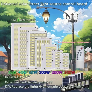 แผงควบคุมแหล่งกำเนิดแสงไฟถนนพลังงานแสงอาทิตย์แผงไฟ LED ไฮไลต์ไฟถนน LED DIY 3.2-3.7V 5-7V 300W