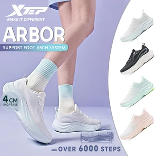 XTEP Arbor รองเท้าผู้หญิงสำหรับทำงานและวิ่งช้า โอบรับโค้งฝ่าเท้า ยืดหยุ่นสูง กันกระแทก สวมสบาย ระบายอากาศ น้ำหนักเบา