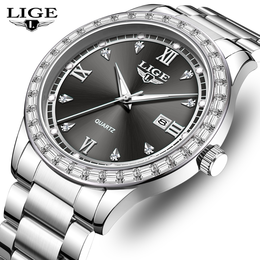 LIGE 89255 Mens Quartz Watch Fashion Casual Luxury Minimalist Business Gifts