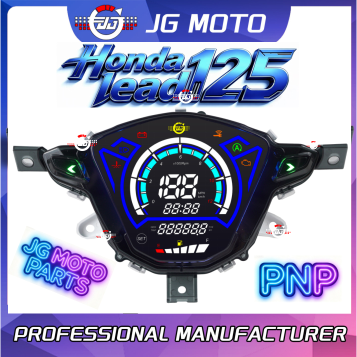 JG MOTO PARTS สําหรับ Honda Lead 125 Digital Dashboard Speedometer LED Digital Tachometer lead แผงหน้าปัดมอเตอร์ไซค์