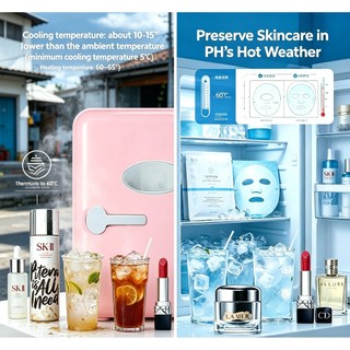 5L Dual Use Cooler Warmer Semiconductor Mini Fridge Portable Beauty Refrigerator for Mask Skincare Drink Car Home Office White Pink