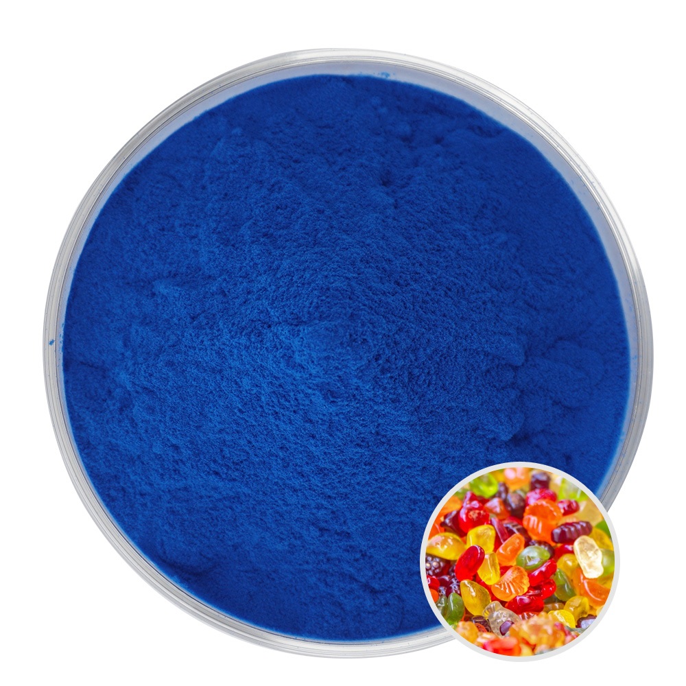 โรงงานจัดหา Natural Food Color Gardenia Blue powder E30 Gardenia Blue