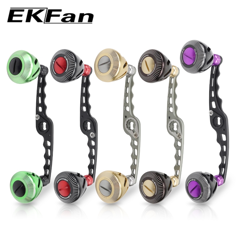 EKFan 120MM Baitcasting Reel Handle สําหรับ daiwa/shimano 8*5/7*4 มม.อลูมิเนียม Reel Handle double k