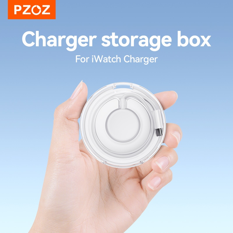 PZOZ กล่องเก็บอุปกรณ์ตั้งโต๊ะ  สำหรับชาร์จ Apple Watch กล่องเก็บแบบพกพา ใช้ได้กับ iWatch Ultra S11 10 9 8 7 พร้อมแท่นวางและอุปกรณ์เสริม
