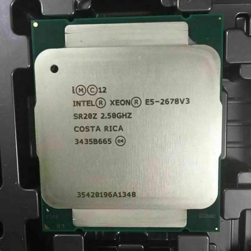 E5-2678 V3 SR20Z 2.5GHz 12Core 120W 30MB LGA2011-3 โปรเซสเซอร์ X99 Motheroard ใช้