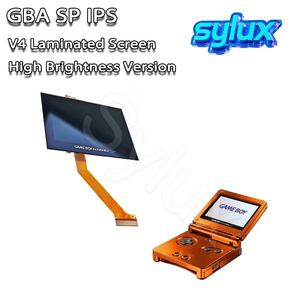 GBA SP Enhanced 2.9 นิ้ว V4 หน้าจอ IPS เคลือบความสว่างสูงได้อย่างลงตัวจอภาพทดแทน