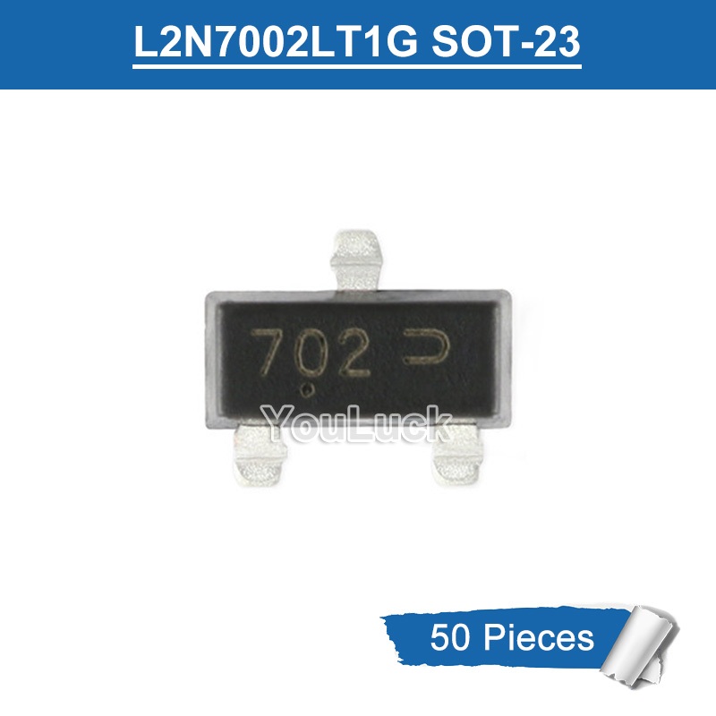 50 ชิ้น L2N7002LT1G เครื่องหมาย 702 SOT-23 60V/115mA N-Channel MOSFET เดิม