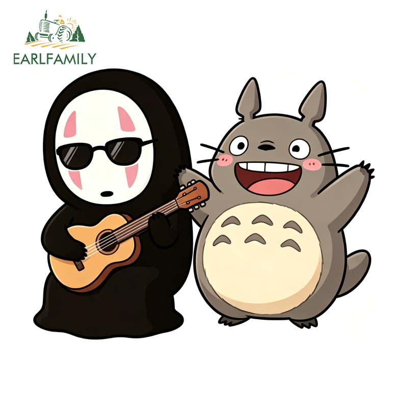 EARLFAMILY No Face Man พร้อม Totoro การ์ตูนรถสติกเกอร์แฟชั่นรถจักรยานยนต์กระดานโต้คลื่น Windows กันน้ํา Decal Occlusion Scratch ป้ายรถ ราคา ถูกที่สุด ดีลบีเคเค แกลเลอรีภาพที่ 7