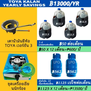 TOYA เต่าน้ำมันเก่า เตาน้ำมัน Ⅲ ประหยัด ไฟรแรง ทนทาน ไม่ใช้ถ่าน เตาพืชเก่า เชื้อเพลิงใช้เครื่องยนต์/น้ำมันพืช