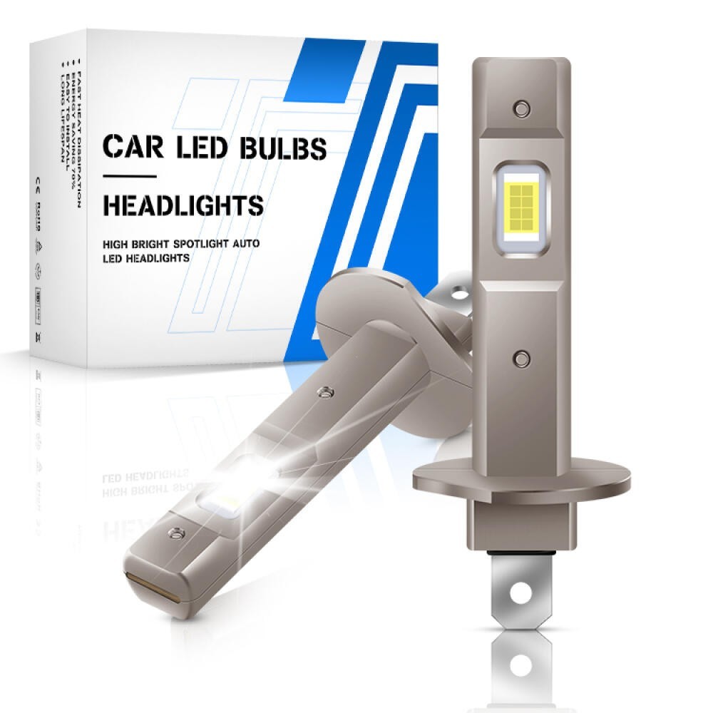 2 ชิ้น H1 LED ไฟหน้าหลอดไฟ Canbus Mini Fanless 60 วัตต์ 20000LM 6500 พัน CSP สําหรับไฟหน้ารถชุด Super Bright High