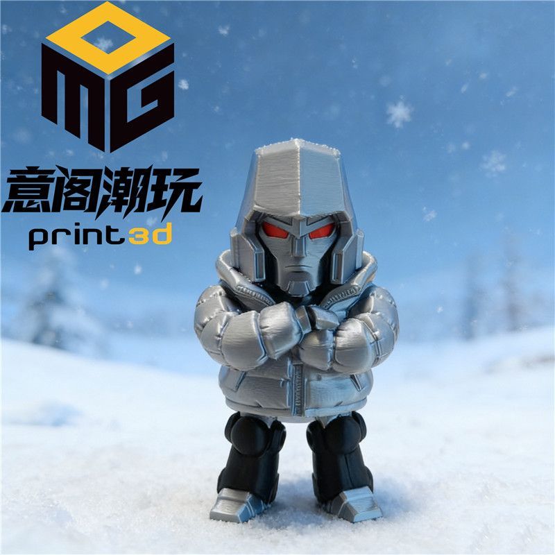 Transformers Megatron Autobot รุ่น Q Down Jacket Hooded Style 3D การพิมพ์รุ่นรูปเดสก์ท็อปตกแต่ง