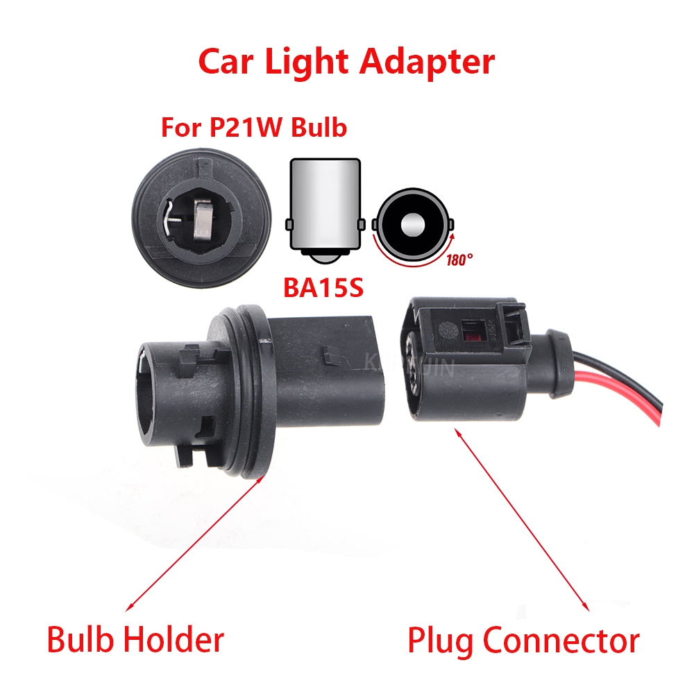 1156 BA15S P21W ซ็อกเก็ตหลอดไฟสําหรับไฟเลี้ยว, ขั้วต่อที่ใส่โคมไฟ 2 ขา