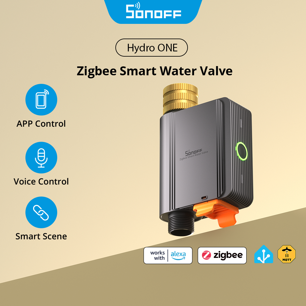 SONOFF Hydro Series Hydro ONE Zigbee สมาร์ทวาล์วน้ํา SWV-ZFE พร้อม Flow Meter SWV Dual การสื่อสารโหมดน้ําข้อมูล Insights ทนทานทองเหลือง Inlet อัพเกรด