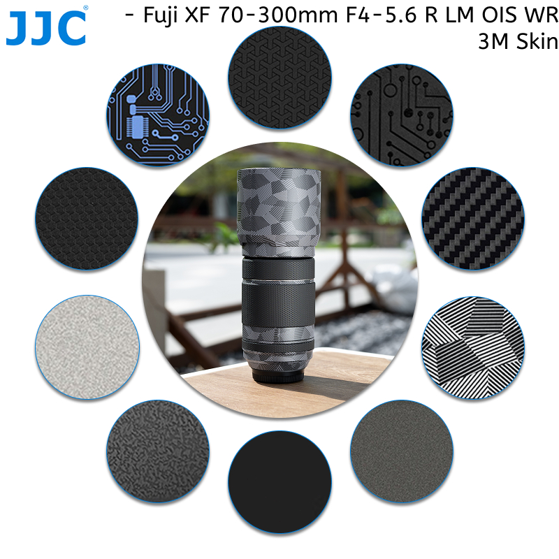 JJC สติกเกอร์เลนส์กล้องตกแต่งฟิล์มผิวสําหรับ Fuji Fujifilm XF 70-300 มม.F4-5.6 R LM OIS WR เลนส์และเ
