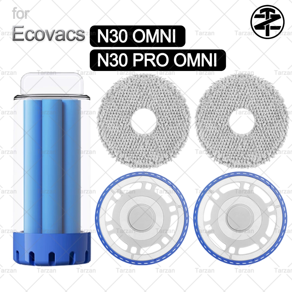 สําหรับ ECOVACS DEEBOT N30/N30 Pro Omni Robot Vacuum Accessories: Solid Cleaner,ผ้าถูพื้น,แผ่นซับ