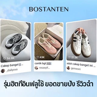 【เลือกบวกเพิ่ม 1 ไซซ์】BOSTANTEN รองเท้าผ้าใบ GAT สไตล์มินิมอล พื้นนุ่มพิเศษ ใส่สบาย เดินช้อปปิ้งทั้งวันไม่เมื่อย กันลื่น ระบายอากาศ