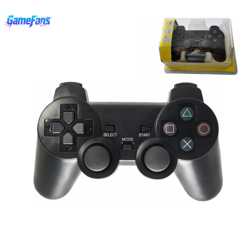 PS2 คอนโทรลเลอร์เกมไร้สายบรรจุภัณฑ์กล่องสี Retro Nostalgic Original Alternative