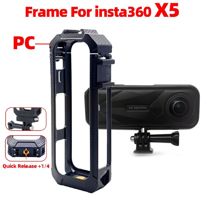 กรอบป้องกันสําหรับ Insta360 x5กล้องแอ็คชั่นกรงแม่เหล็กด่วนที่วางจําหน่ายอินเตอร์เฟซกรณีขยายเมาอุปกรณ์เสริม Frame