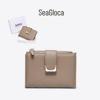 Seagloca ใหม่ กระเป๋าสตางค์ ใบสั้น หนัง PU มีซิป แฟชั่นสําหรับสตรี No 1617