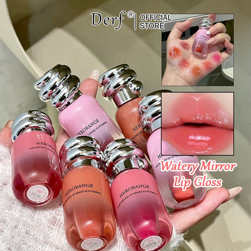 Lip Glaze Bright Color Lip Glaze Water Moisturizing Gloss Lips Water Moisturizing Shining Non Fading มีหลายสีให้เลือก