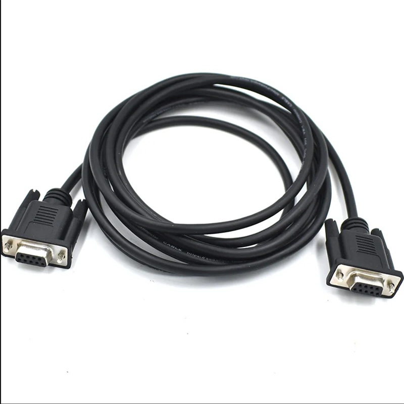 1.5m/3m/5m/10m DB9 หญิง F/F สาย Serial RS232 ถึง RS-232 สายเชื่อมต่อ