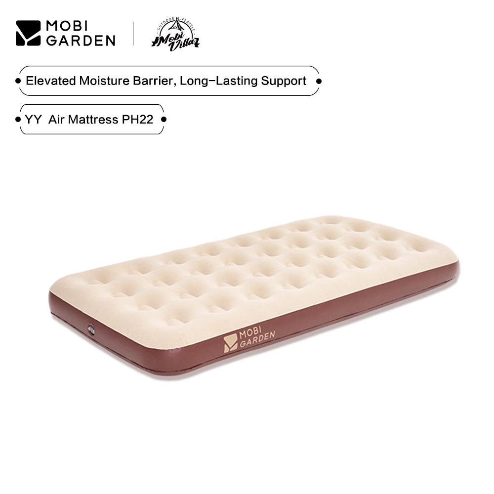 MOBI GARDEN เบาะเป่าลมสำหรับแคมป์ปิ้งและครอบครัว ขนาดปรับได้ ป้องกันความชื้น โมเดล PH22