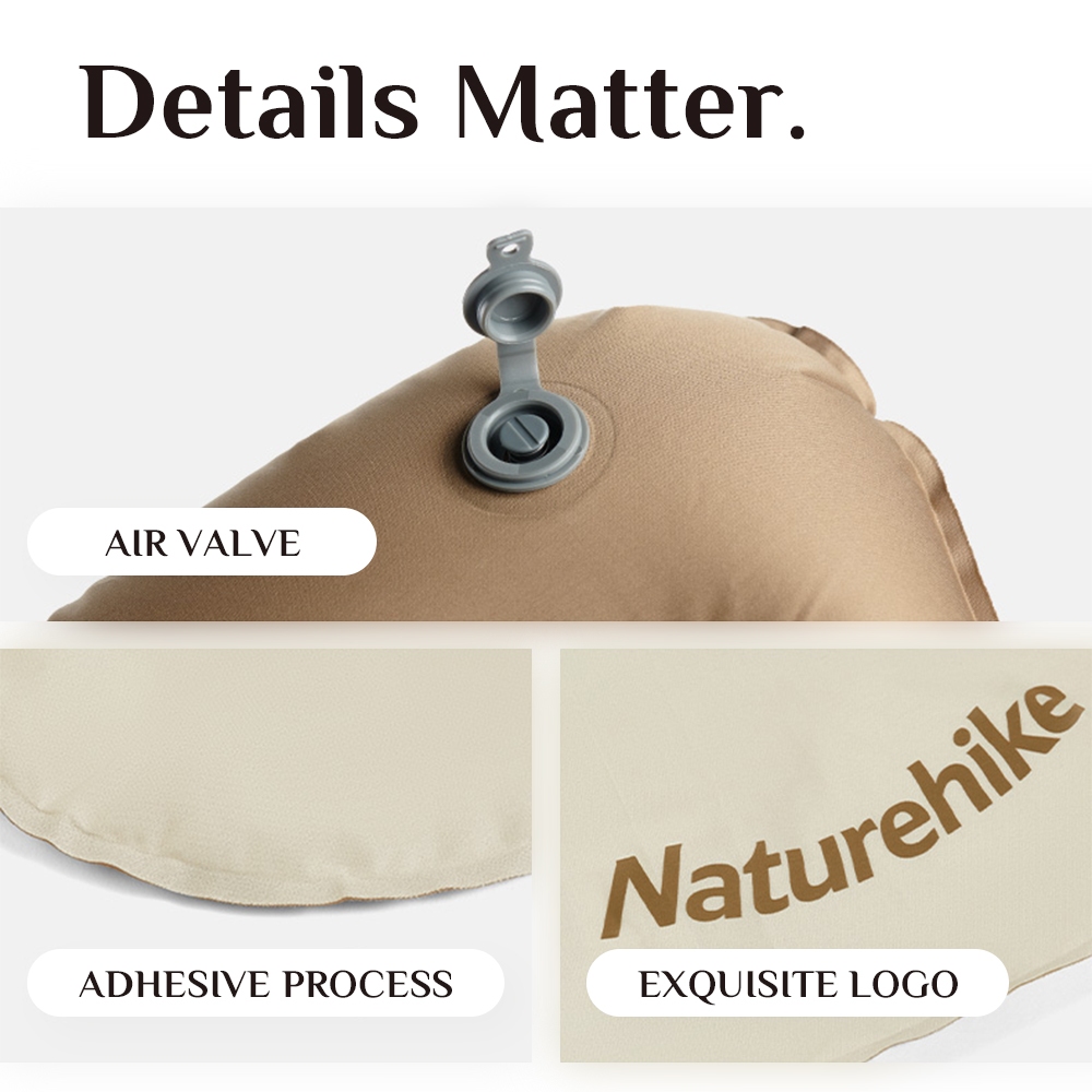 Naturehike Inflatable หมอนแบบพกพา TPU Polyseter Inflatable Camping หมอน Mini Travel Air หมอนรองคอสําหรับ Sleeping Rest ผ่อนคลาย CNK2350JJ012/NH17T013-Z ราคา ถูกที่สุด ดีลบีเคเค แกลเลอรีภาพที่ 7