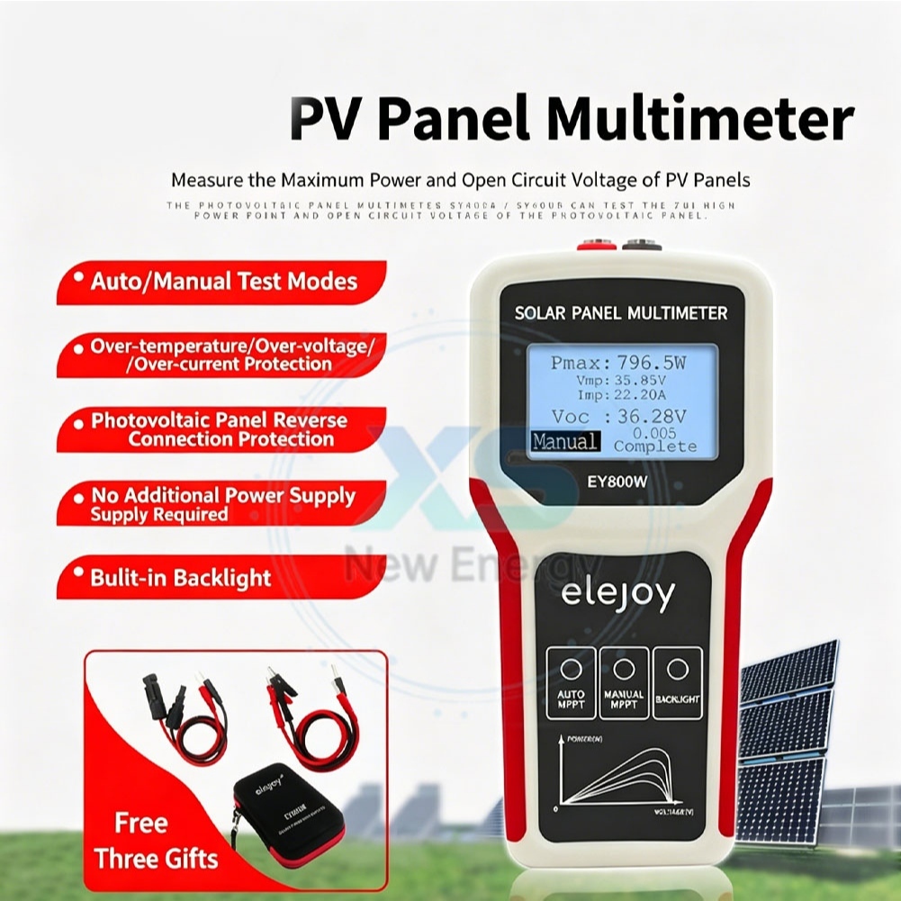 EY1600W/800W มัลติมิเตอร์แบบแผงโซลาร์เซลล์ DC Current Range 0–35 A | เครื่องทดสอบพลังงานโซลาร์เซลล์ 