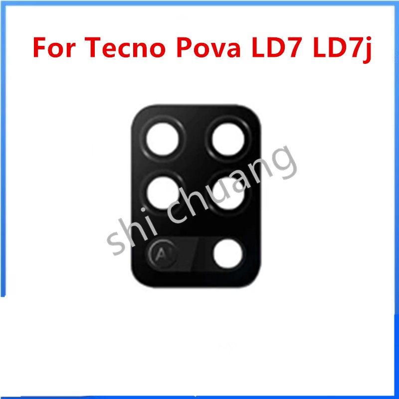 เลนส์กล้องด้านหลังด้านหลังสําหรับ Tecno Pova LD7 LD7j เปลี่ยนด้วยสติกเกอร์กาว