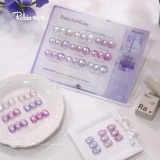 พร้อมส่ง Rabia 9 สี สีเจลแคทอายเนื้อซาติน+ สีเจลแคทอายลูกแก้ว ( มี 12 รุ่น ) สีลูกแก้ว ครบเซ็ต 9 สี สีสวยแน่นชัด ฟรีชาร์ทสี
