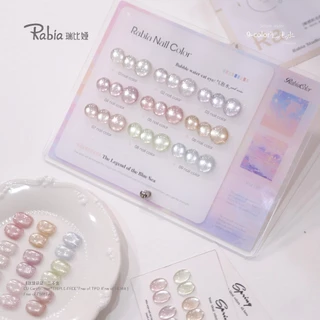พร้อมส่ง Rabia 9 สี สีเจลแคทอายเนื้อซาติน+ สีเจลแคทอายลูกแก้ว ( มี 12 รุ่น ) สีลูกแก้ว ครบเซ็ต 9 สี สีสวยแน่นชัด ฟรีชาร์ทสี
