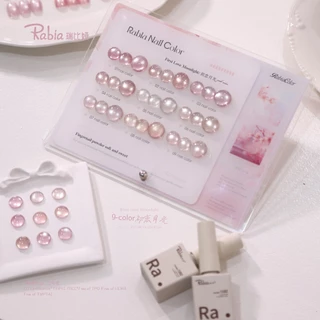 พร้อมส่ง Rabia 9 สี สีเจลแคทอายเนื้อซาติน+ สีเจลแคทอายลูกแก้ว ( มี 12 รุ่น ) สีลูกแก้ว ครบเซ็ต 9 สี สีสวยแน่นชัด ฟรีชาร์ทสี