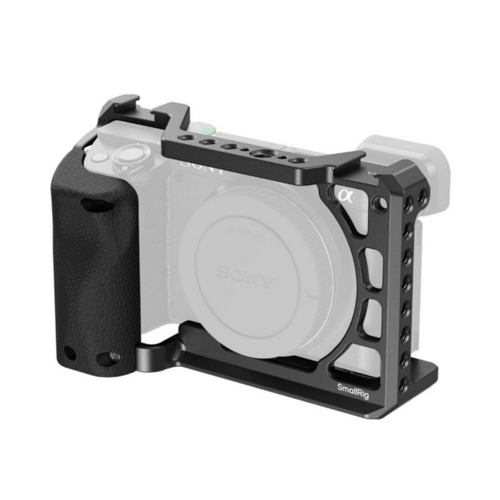 กรงกล้อง SmallRig พร้อมด้ามจับซิลิโคนสําหรับ Sony A6100 / A6300 / A6400