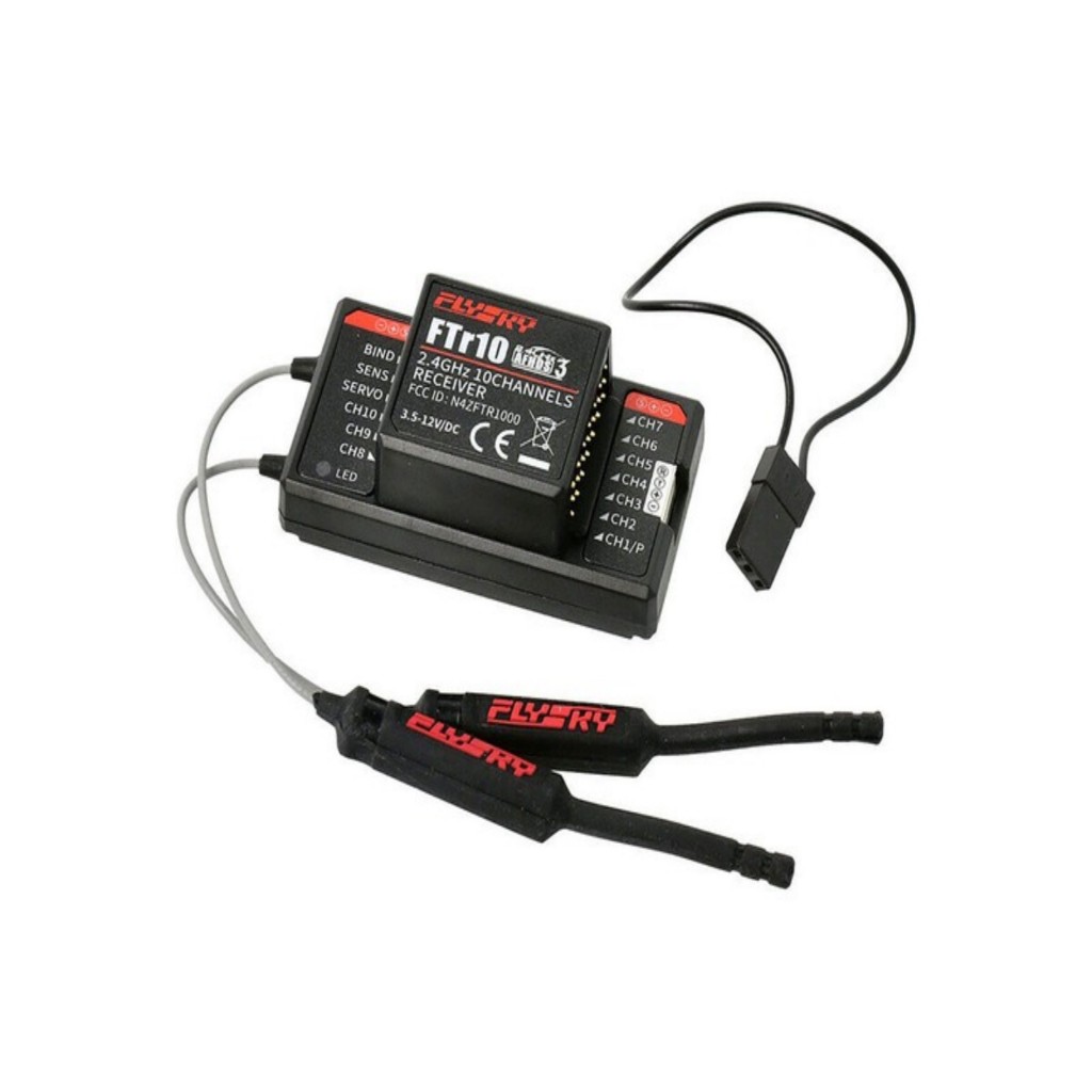 Flysky FTR10 ตัวรับสัญญาณ AFHDS ตัวรับสัญญาณเอาต์พุตสําหรับ Flysky NB4 RC เครื่องส่งสัญญาณ