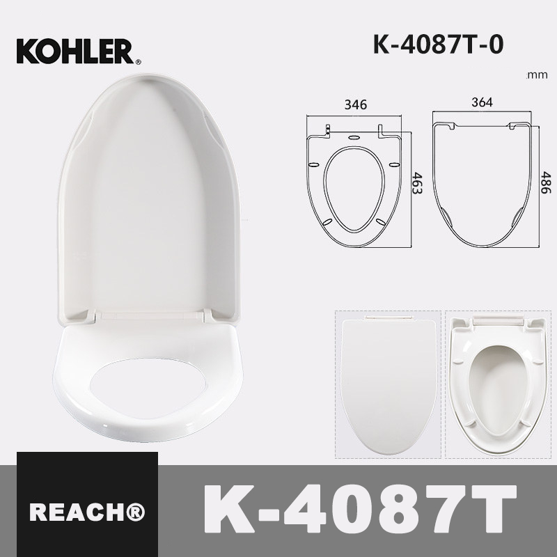 ฝารองนั่งชักโครก Kohler K-4087T-0 ฝาชักโครก Kohler REACH ดั้งเดิม 3856/3834/3991