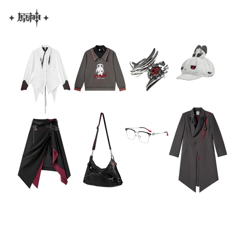 Sunsyea Genshin Impact สินค้าอย่างเป็นทางการ miHoYo Original Series Arlecchino Theme Impression Clothes