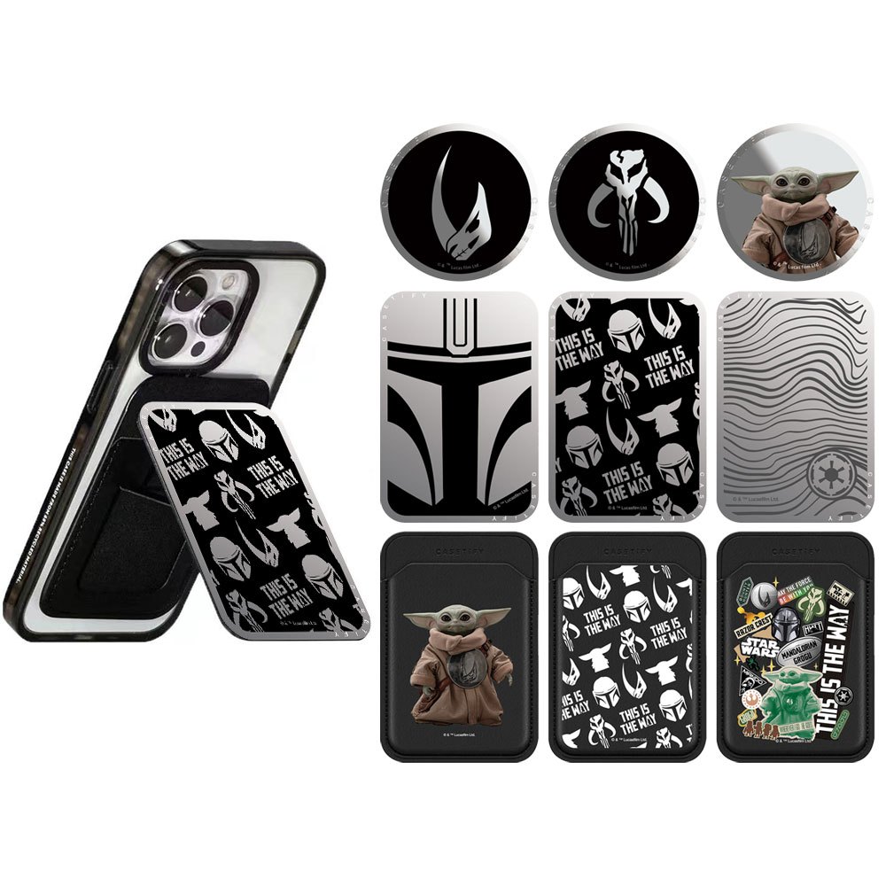 ที่วางโทรศัพท์แม่เหล็กกระจก Star Wars ทรงกลม magsafe Universal พร้อมที่ใส่บัตร ที่วางขี้เกียจ