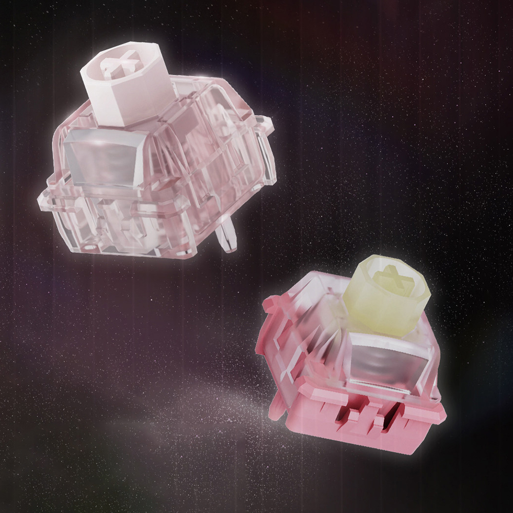 Wuque Studio Babao Pink Lotus สวิทช์แม่เหล็กรุ่น Surging Linear สําหรับคีย์บอร์ดแม่เหล็ก Pre Lubed 3