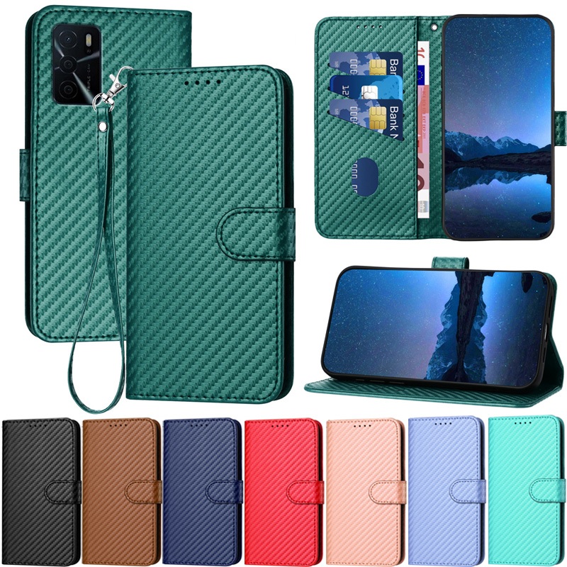 DeluxeปลอกสําหรับOppo A17 A96 4G A76 A94 5G A95 5G A74 5G A54 5G A93 4G A56 A55 A54 4G A16 A16S A94 4G A95 ฝาครอบหนังPUกรณีป้องกันกระเป๋าสตางค์หนัง